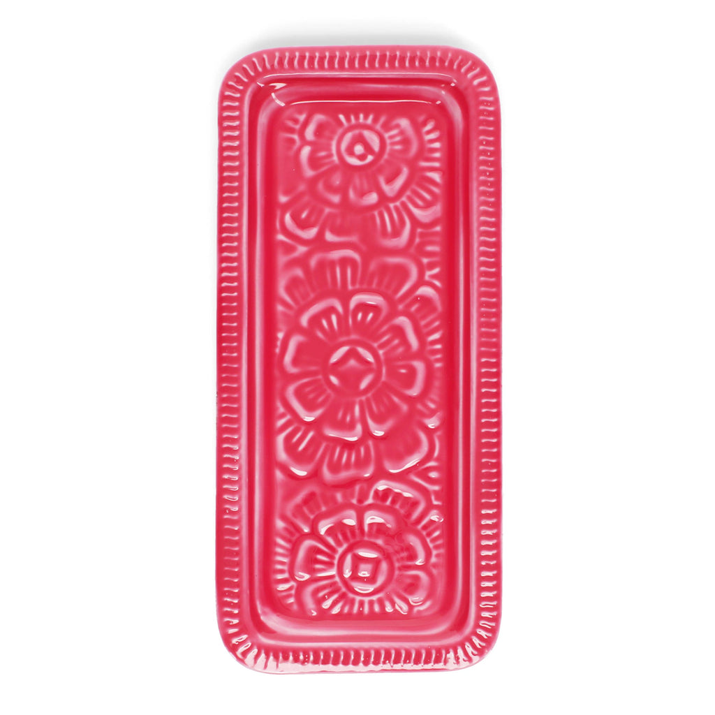 Enamel trinket tray - Vibrant pink