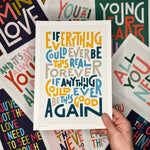 Everlong This Good Again Rock Music Typography Print: Unframed / Light Background / A3