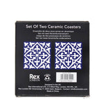 Ceramic coasters (set of 2) - Blue