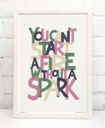 Dancing In The Dark Song Lyric Typography Print: Unframed / A3