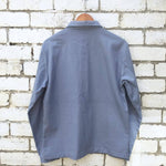 French Cotton Twill Chore Jacket Chalk Blue: XL