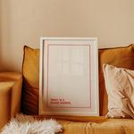 Art Print – Today is Blank Canvas | Minimalist Wall Art : A3 - 29.7cm x 42.0cm