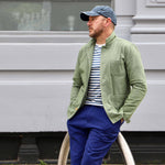 French Cotton Twill Chore Jacket Pistachio Green: XL