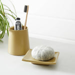 MAATI Stoneware Rectangular Soap Dish: Ice Wash