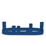 Oval Metal Candelabra in Midnight Blue