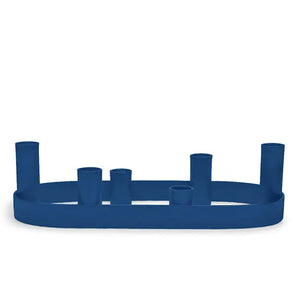 Oval Metal Candelabra in Midnight Blue