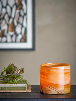 Sylas Votive Orange Glass
