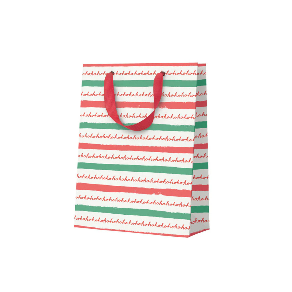Gift bag HoHoHo stripe Small