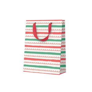 Gift bag HoHoHo stripe Small