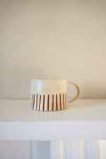 Ridged Painted Mug- Ginger