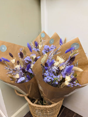 Purple Dried Flower Arrangements