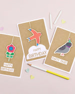Birthday Pigeon Card - Wooden Keepsake