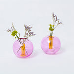 Mini Bubble Glass Vase: Smoke and Amber