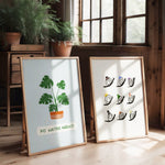 Art Print – No Water Needed – House Plant| Abstract Wall Art: A6 - 10.5cm x 14.8cm