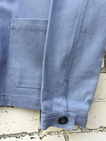 French Cotton Twill Chore Jacket Chalk Blue: XL