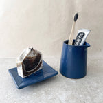 MAATI Stoneware Rectangular Soap Dish: Ice Wash