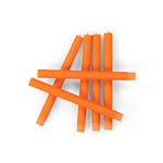 Bright Orange Eco Dinner Candles, 6 per pack: 6