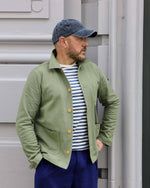 French Cotton Twill Chore Jacket Pistachio Green: XL