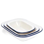 Enamel Pie Dishes (Set of 3) - Blue