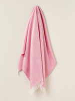 Herringbone Pure Wool Throw: Teal