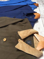 Olive Brown Corduroy French Twill Chore: XL