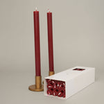 Berry Red Coloured Dining Candles