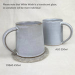 ALO Stoneware Conical Mug: White Wash