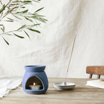 SUNU Stoneware Essential Oil Burner: Mineral Brown