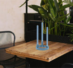 Round Metal Candelabra in Pompadour: 3