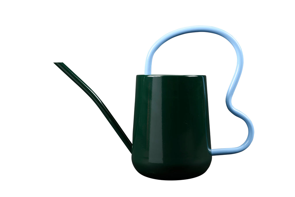 NEW Scalloped Indoor Watering Can -  Dark Green FSC 100%