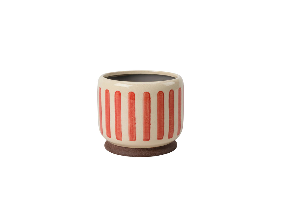 NEW Collectors Indoor Pot 13cm Red Stripe