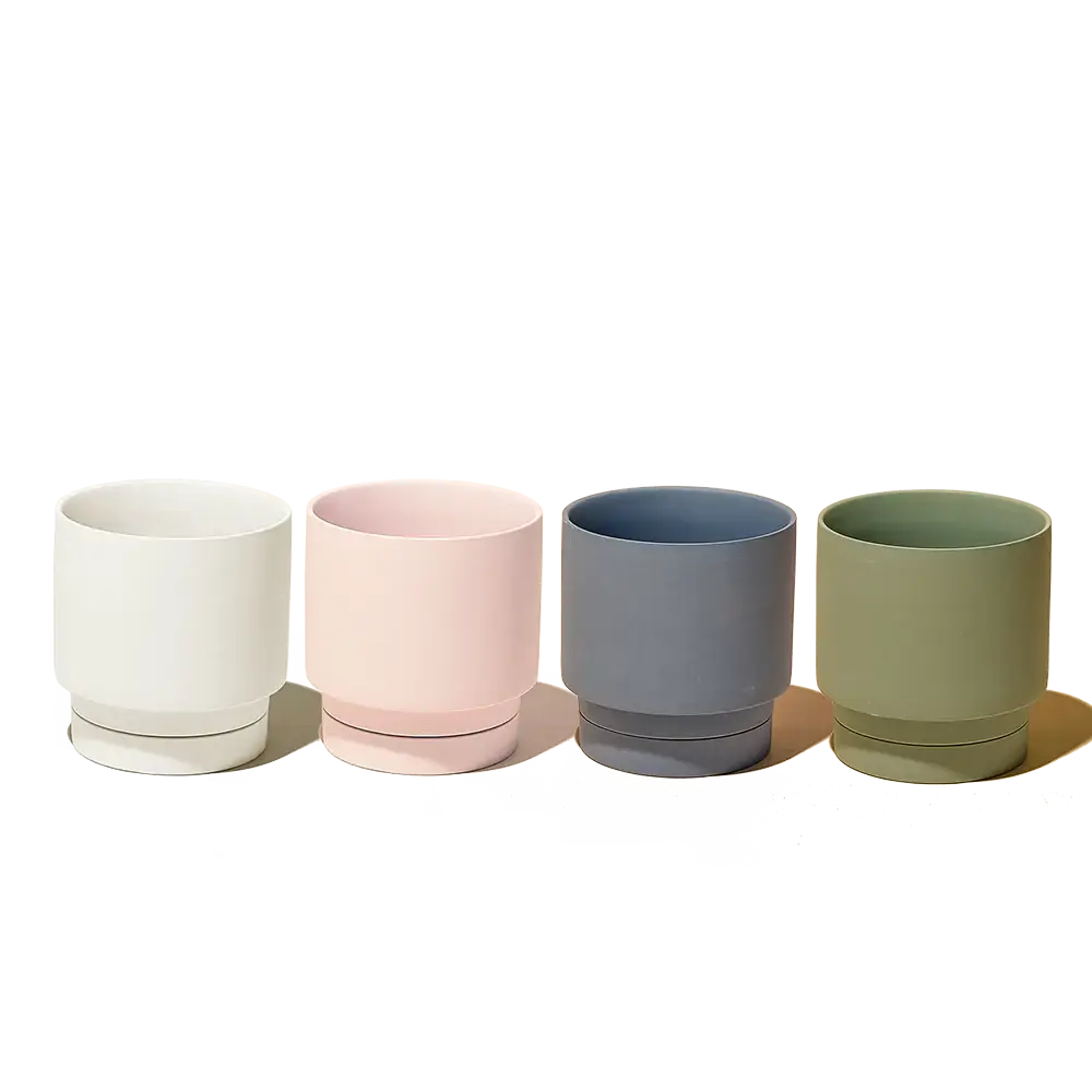 Casey, 5" Pot & Saucer: Pink Blush