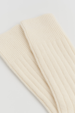 Clotted Cream Merino Bed Socks: Clotted Cream / Large (UK 9-13)