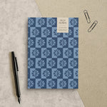 Cornflower Checkered Wildflower Recycled Notebook - A5 Lined