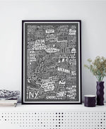 The History of Rap Hip Hop Music Print: Unframed / Grey & White / A3 Print