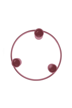 NEW! Round Metal Candelabra in Old Rose: 3
