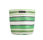 Large 25 cm - Eco Woven Plant Pot Cover in Grass Green, Indigo & Pearl: 6