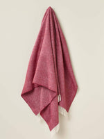 Herringbone Pure Wool Throw: Neutral