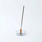 Duo Tone Glass Incense Holder: Smoke and Amber