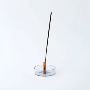 Duo Tone Glass Incense Holder: Lilac and Peach