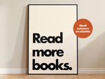 Read More Books Typography Print: Green and Pink / A5