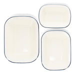Enamel Pie Dishes (Set of 3) - Blue