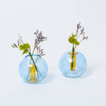 Mini Bubble Glass Vase: Smoke and Amber