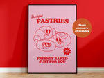 Breakfast Pastries Takeaway Diner Print, Croissant, Pastry: Orange / A4