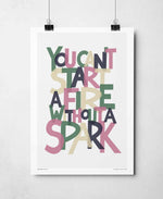 Dancing In The Dark Song Lyric Typography Print: Unframed / A3