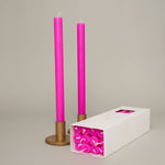 Fluoro Purple Box of 12 Dining Candles