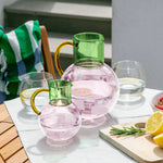Pablo Glass Jug - Large: Teal Purple Amber
