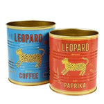 Medium Leopard Storage Tins