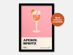 Aperol Spritz Cocktail Print: Orange / A5