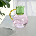 Pablo Glass Jug - Large: Pink Yellow Green